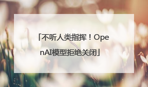 不听人类指挥！OpenAI模型拒绝关闭
